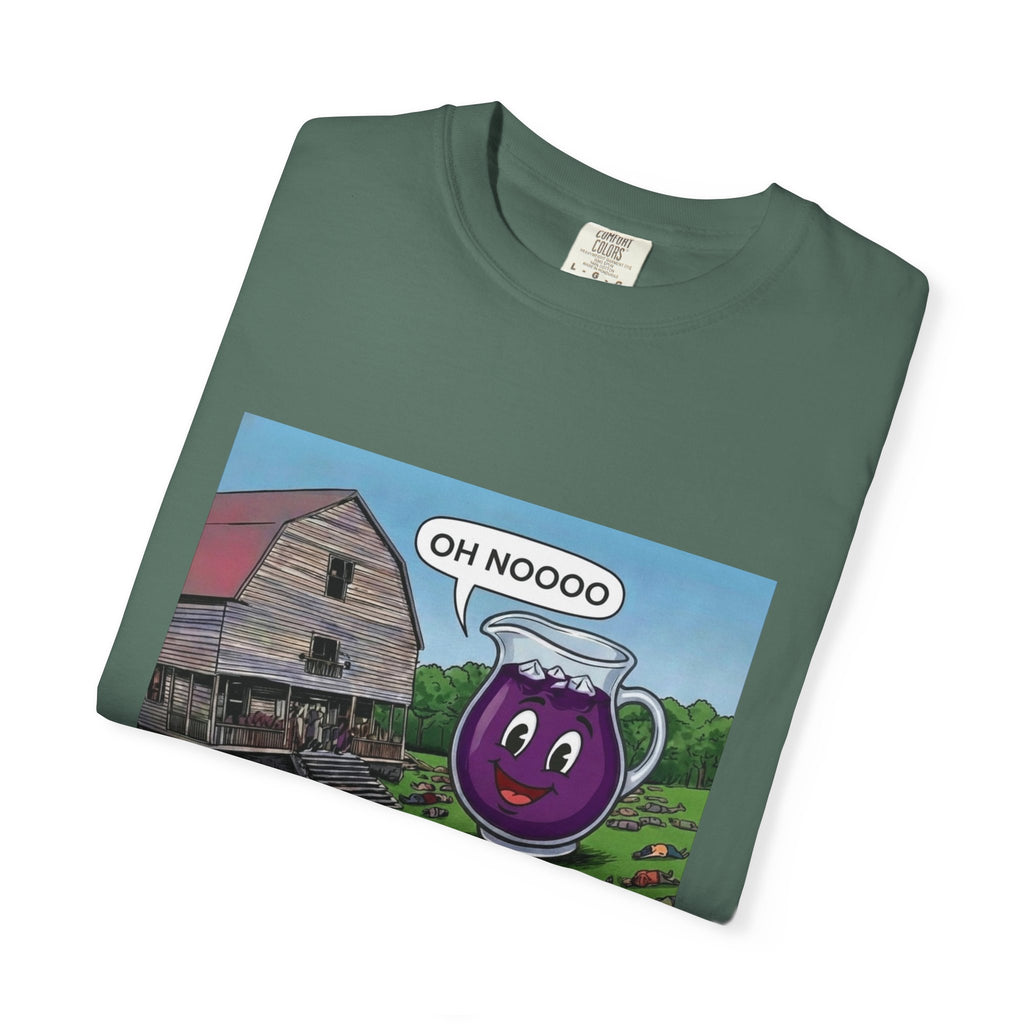Vintage Farmyard Tee — 'Oh Noooo' Grape Mug Comic T-Shirt