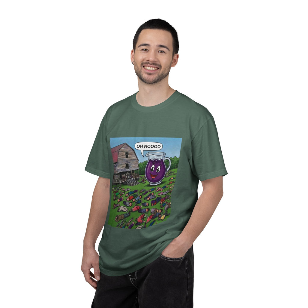 Vintage Farmyard Tee — 'Oh Noooo' Grape Mug Comic T-Shirt