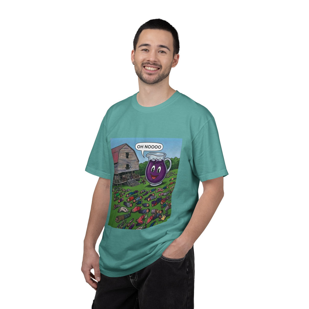 Vintage Farmyard Tee — 'Oh Noooo' Grape Mug Comic T-Shirt