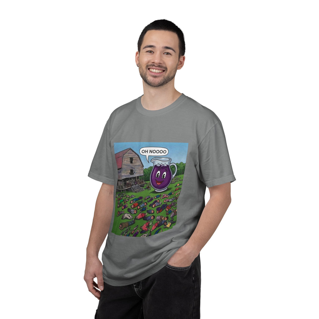 Vintage Farmyard Tee — 'Oh Noooo' Grape Mug Comic T-Shirt