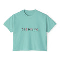 Minimalist Icon Boxy Tee — Cute Graphic Women's Crop T-Shirt