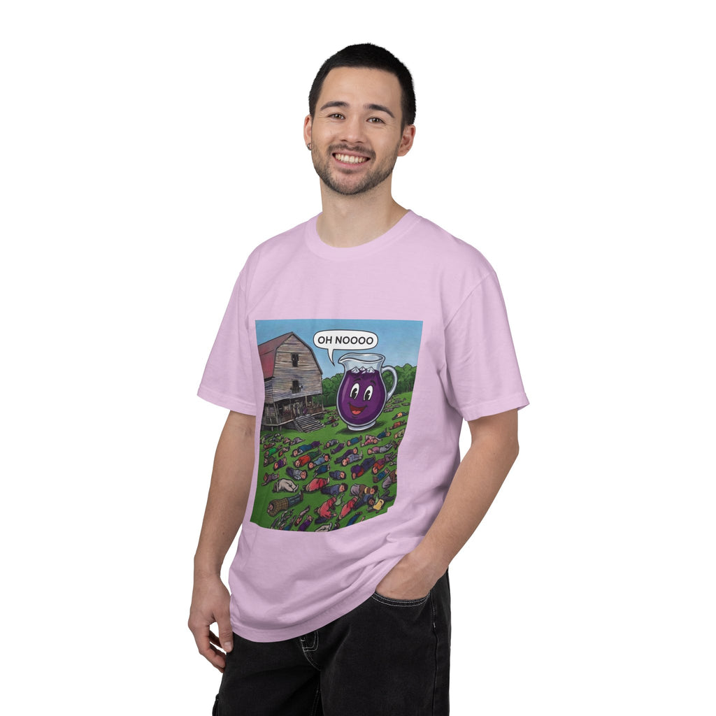 Vintage Farmyard Tee — 'Oh Noooo' Grape Mug Comic T-Shirt