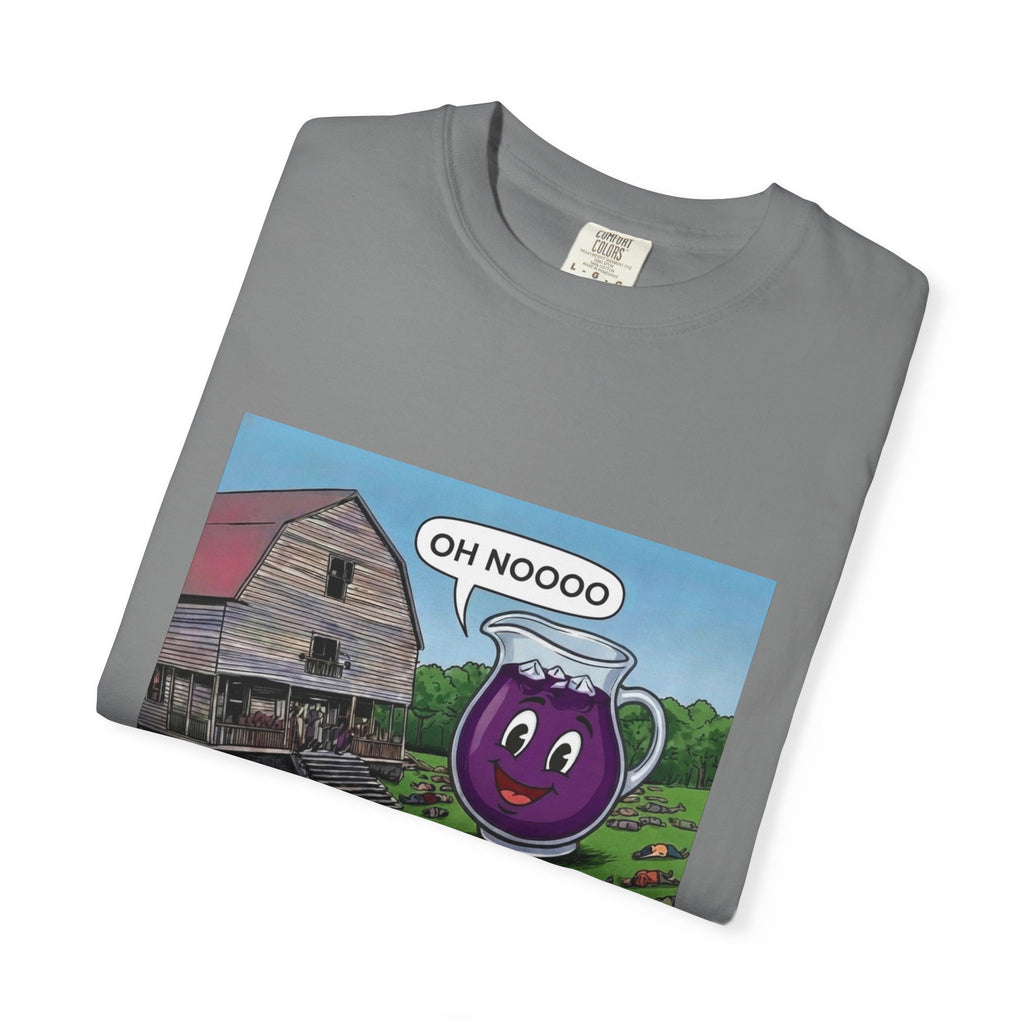 Vintage Farmyard Tee — 'Oh Noooo' Grape Mug Comic T-Shirt