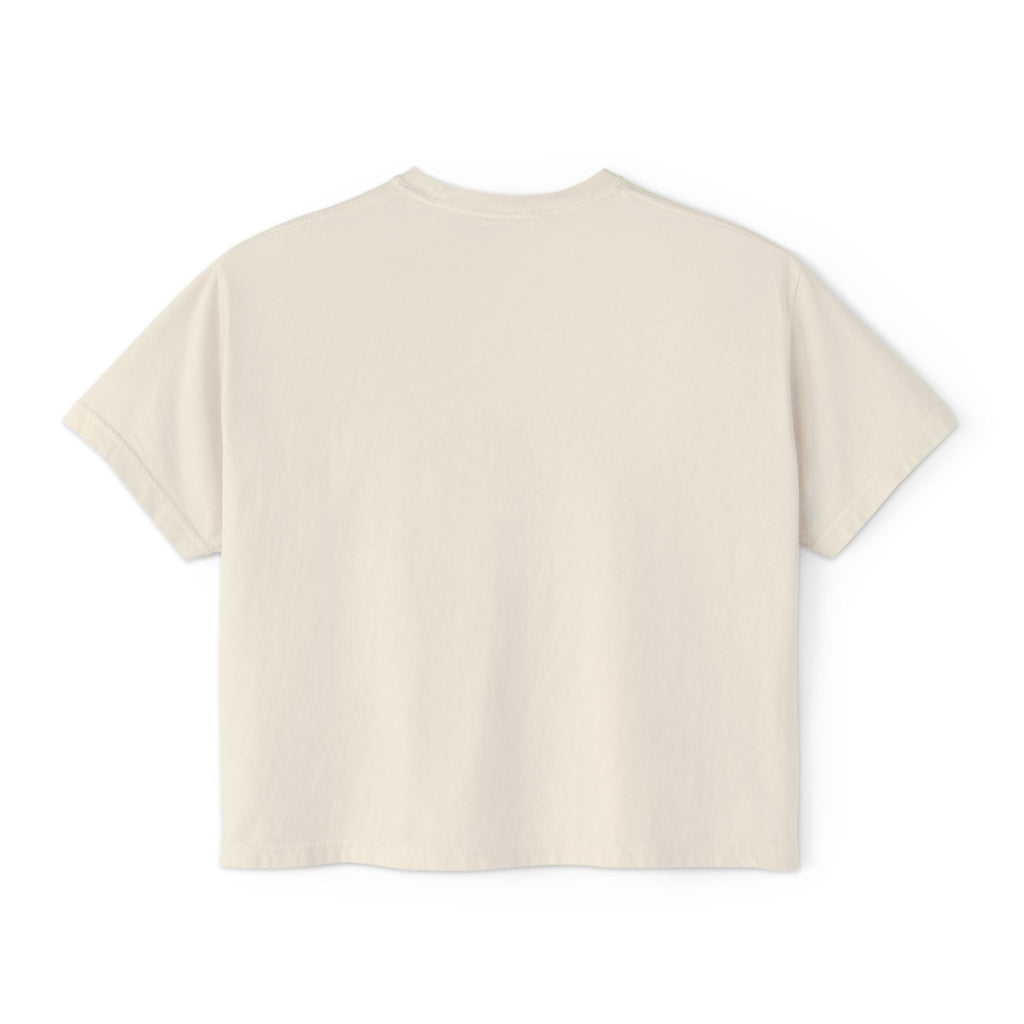 Minimalist Icon Boxy Tee — Cute Graphic Women's Crop T-Shirt