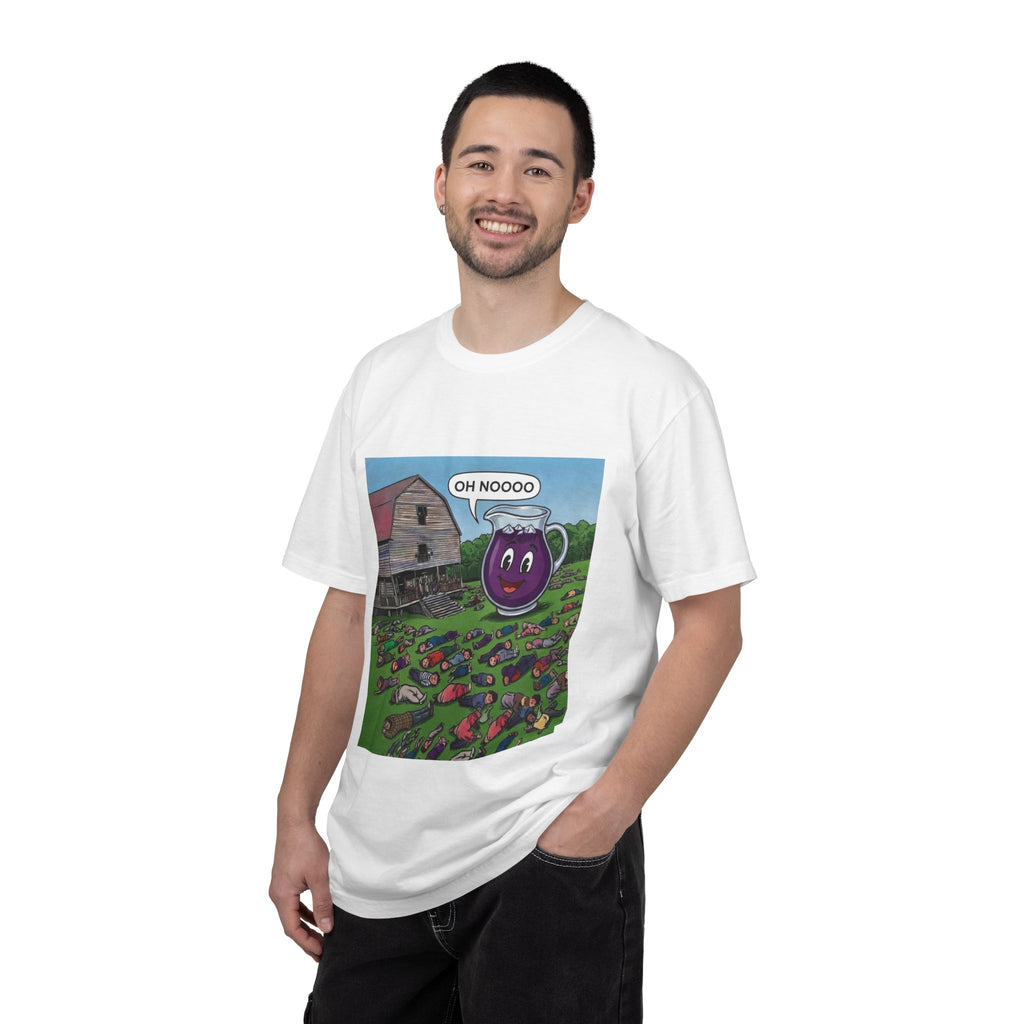 Vintage Farmyard Tee — 'Oh Noooo' Grape Mug Comic T-Shirt