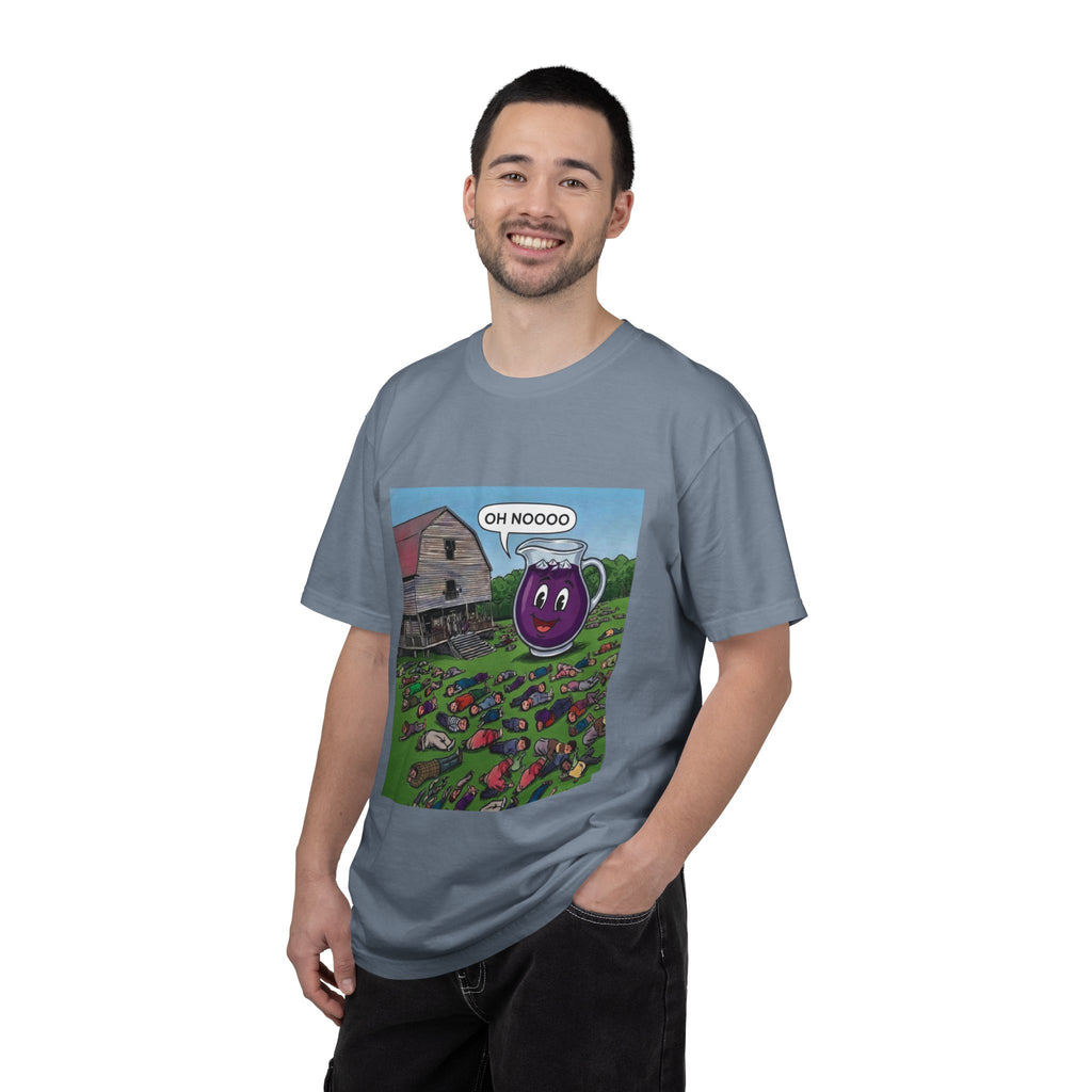 Vintage Farmyard Tee — 'Oh Noooo' Grape Mug Comic T-Shirt
