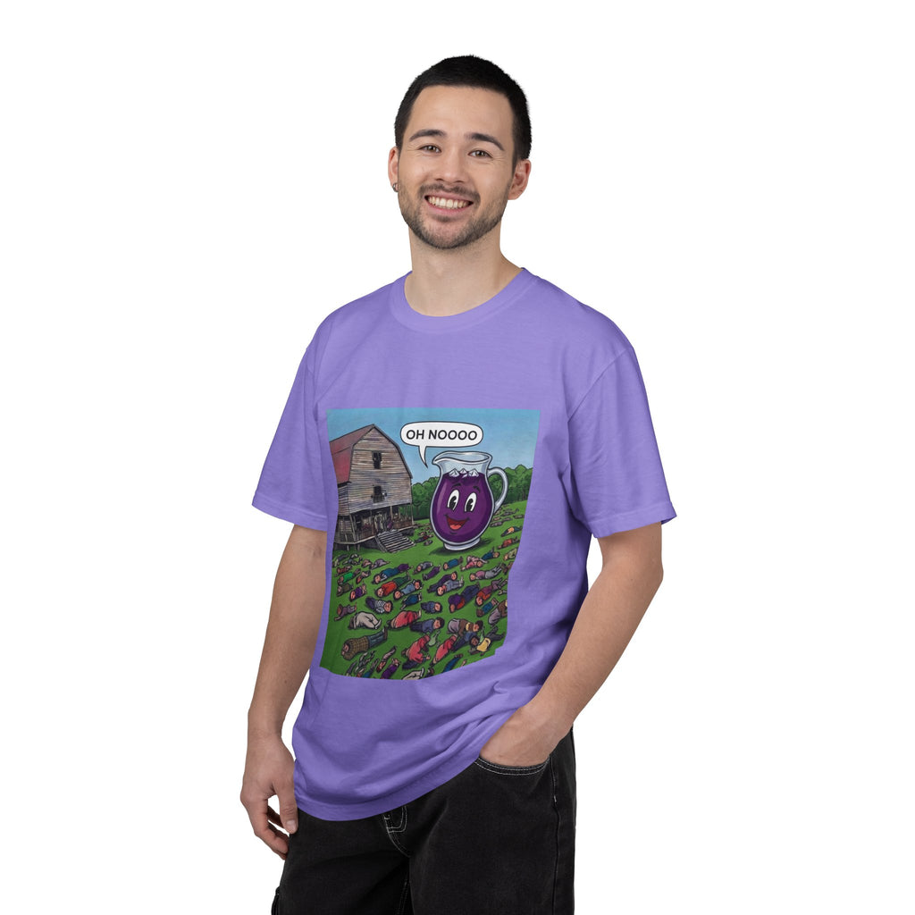 Vintage Farmyard Tee — 'Oh Noooo' Grape Mug Comic T-Shirt