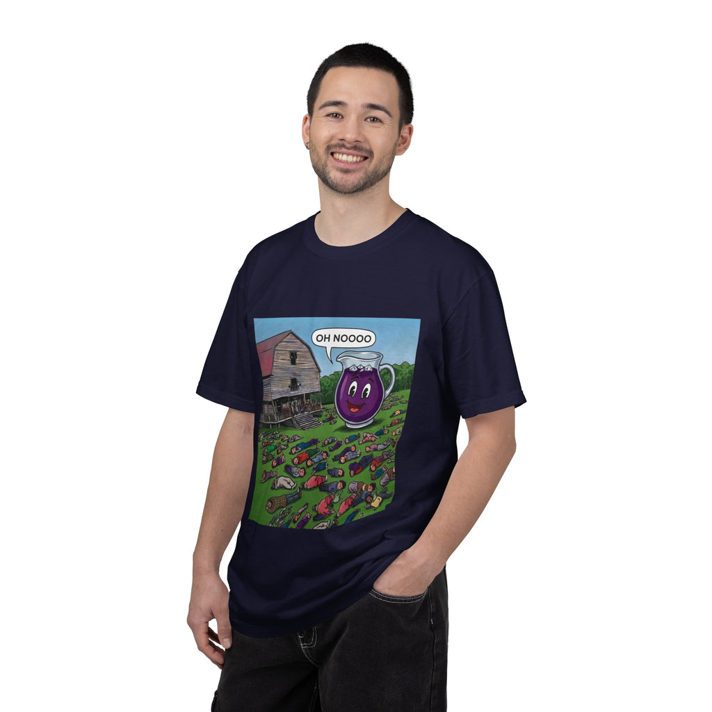 Vintage Farmyard Tee — 'Oh Noooo' Grape Mug Comic T-Shirt