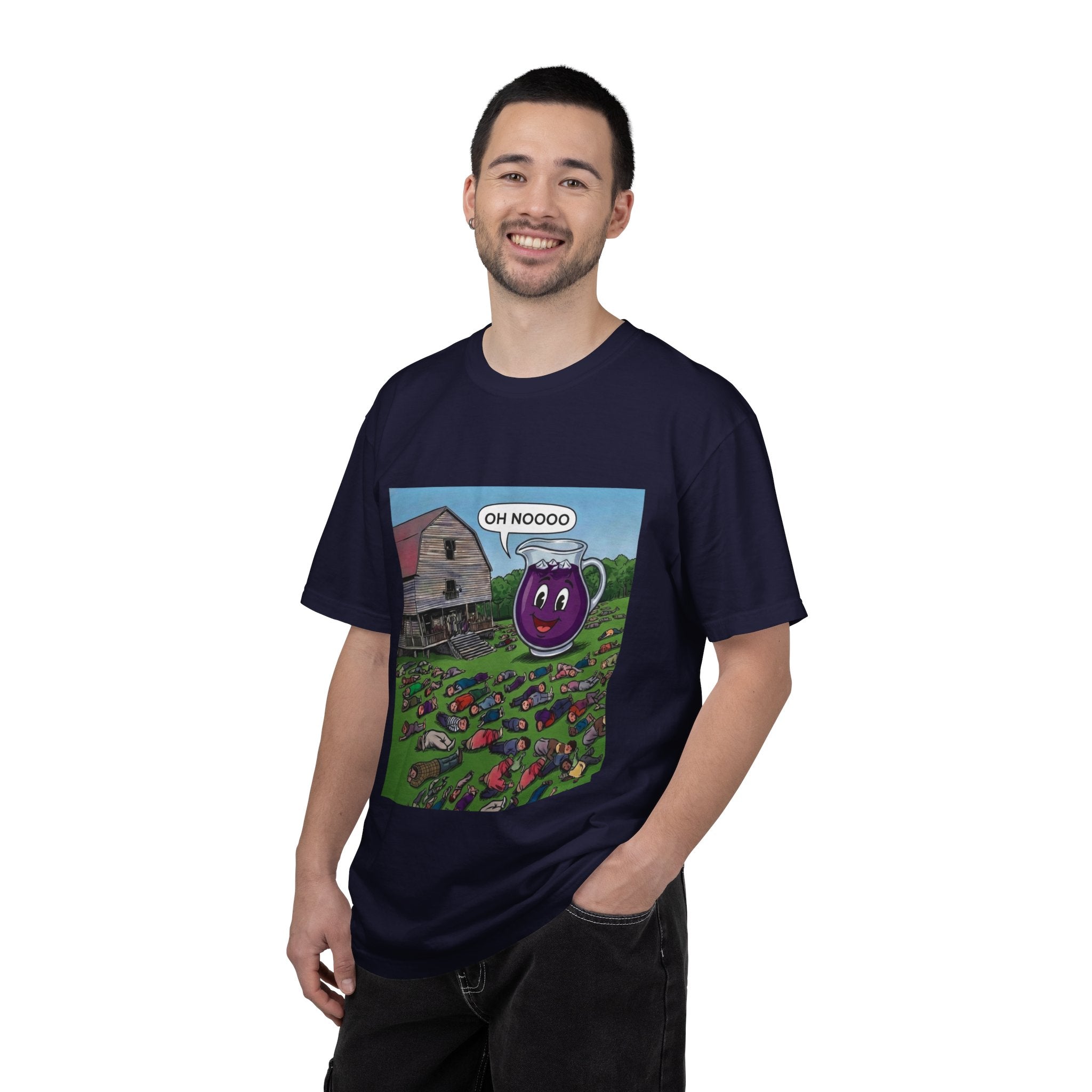 Vintage Farmyard Tee — 'Oh Noooo' Grape Mug Comic T-Shirt
