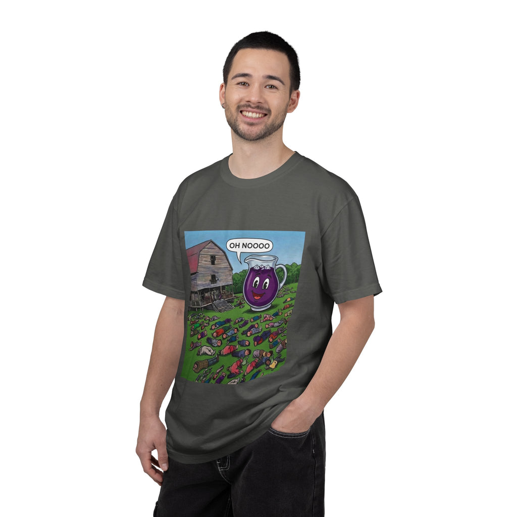 Vintage Farmyard Tee — 'Oh Noooo' Grape Mug Comic T-Shirt