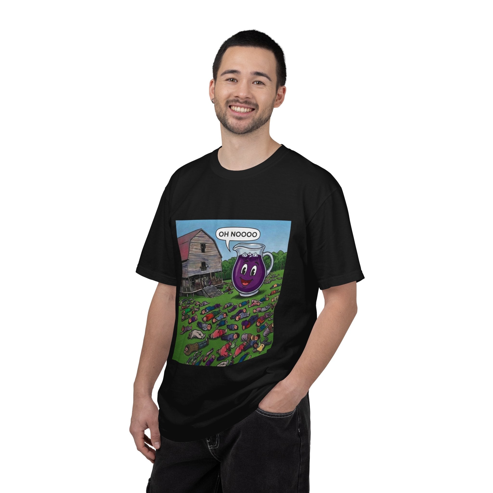 Vintage Farmyard Tee — 'Oh Noooo' Grape Mug Comic T-Shirt