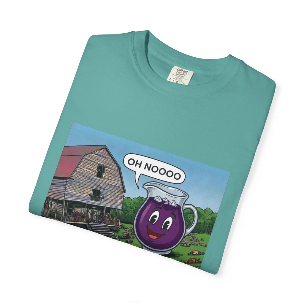 Vintage Farmyard Tee — 'Oh Noooo' Grape Mug Comic T-Shirt