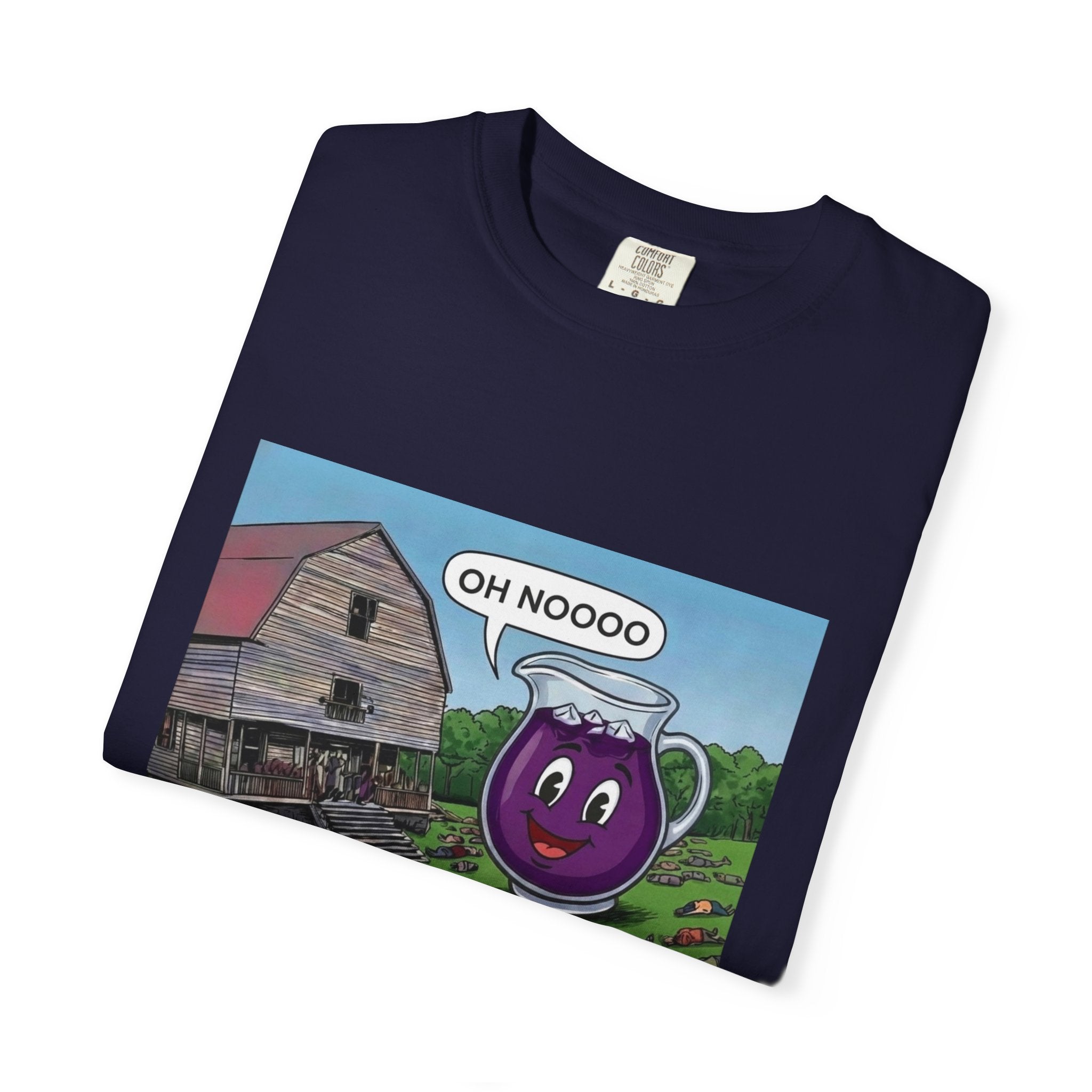 Vintage Farmyard Tee — 'Oh Noooo' Grape Mug Comic T-Shirt