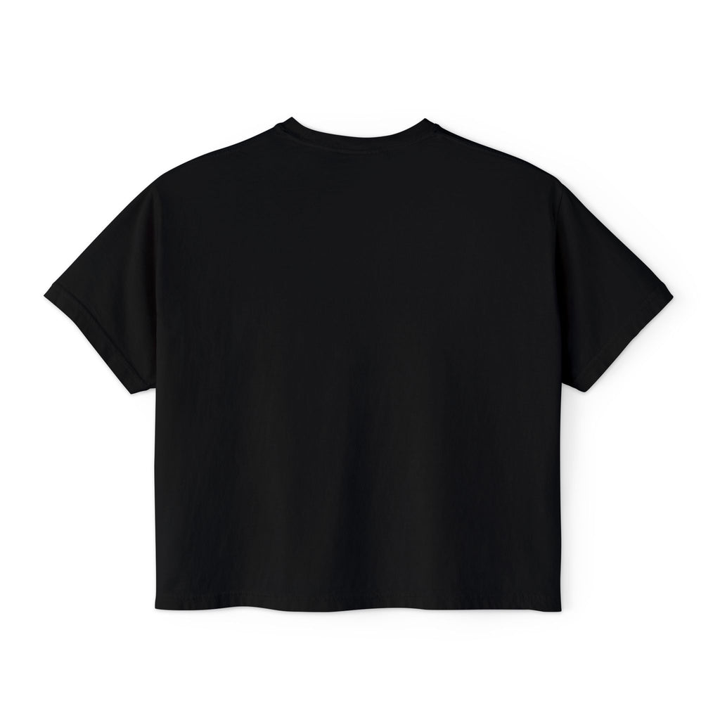 Minimalist Icon Boxy Tee — Cute Graphic Women's Crop T-Shirt