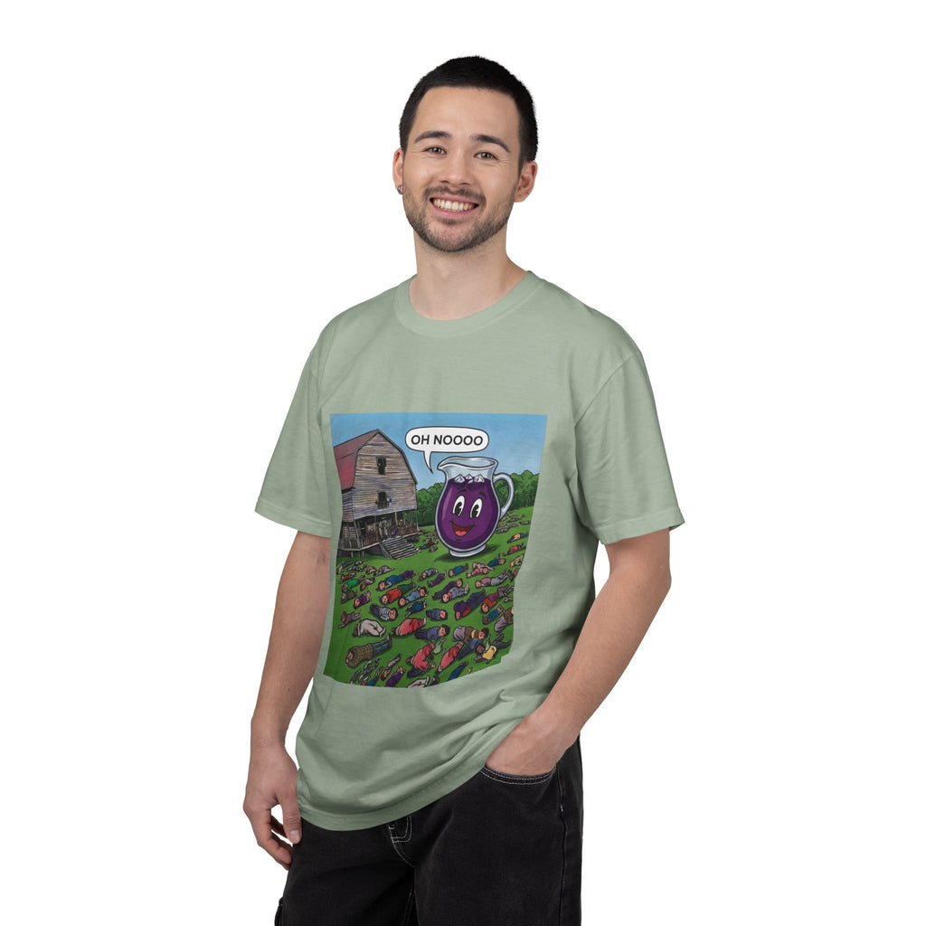 Vintage Farmyard Tee — 'Oh Noooo' Grape Mug Comic T-Shirt