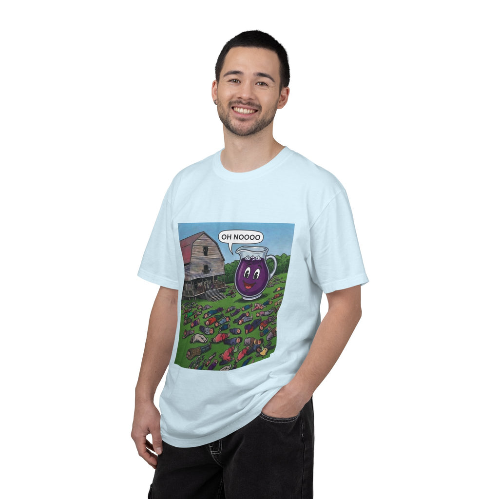 Vintage Farmyard Tee — 'Oh Noooo' Grape Mug Comic T-Shirt