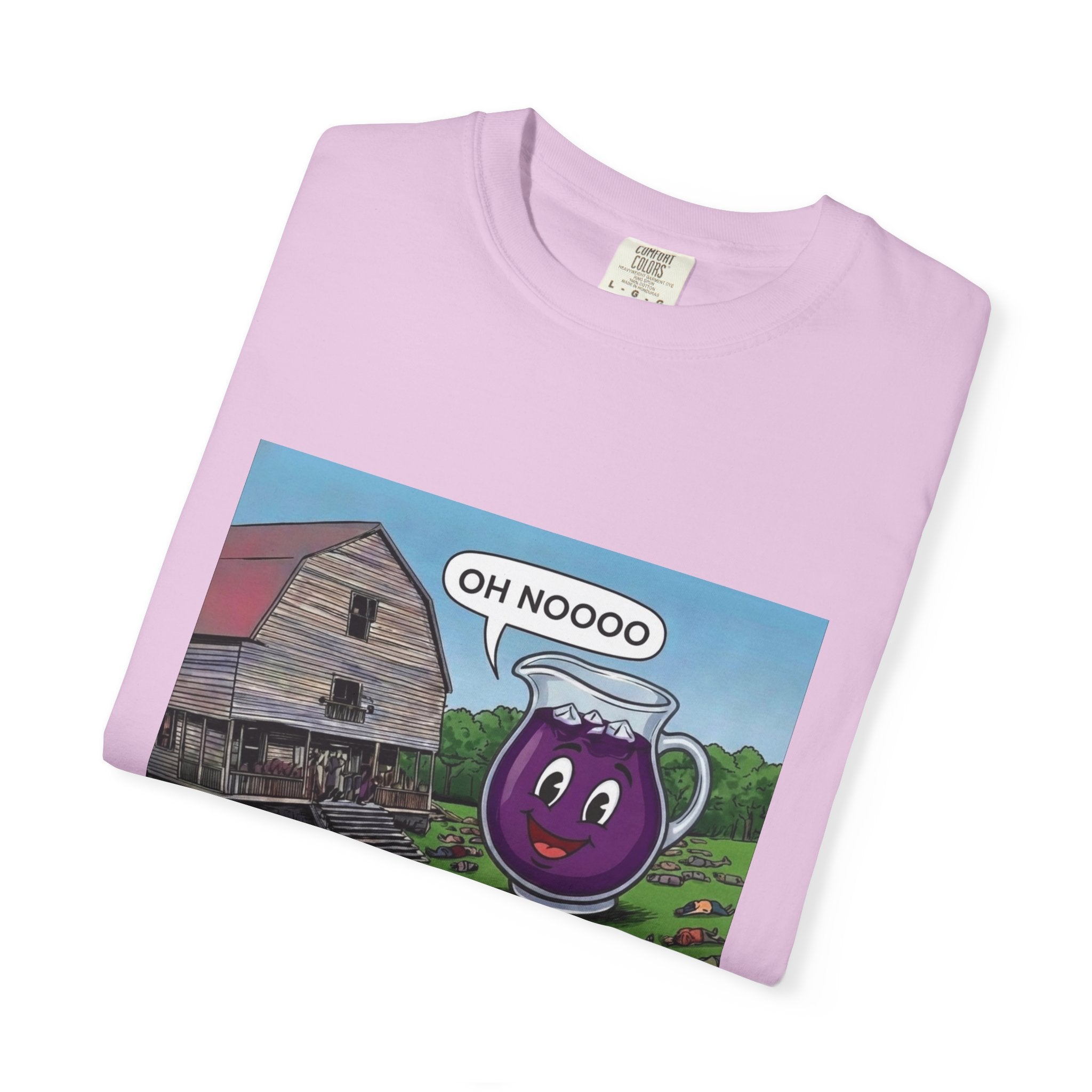 Vintage Farmyard Tee — 'Oh Noooo' Grape Mug Comic T-Shirt