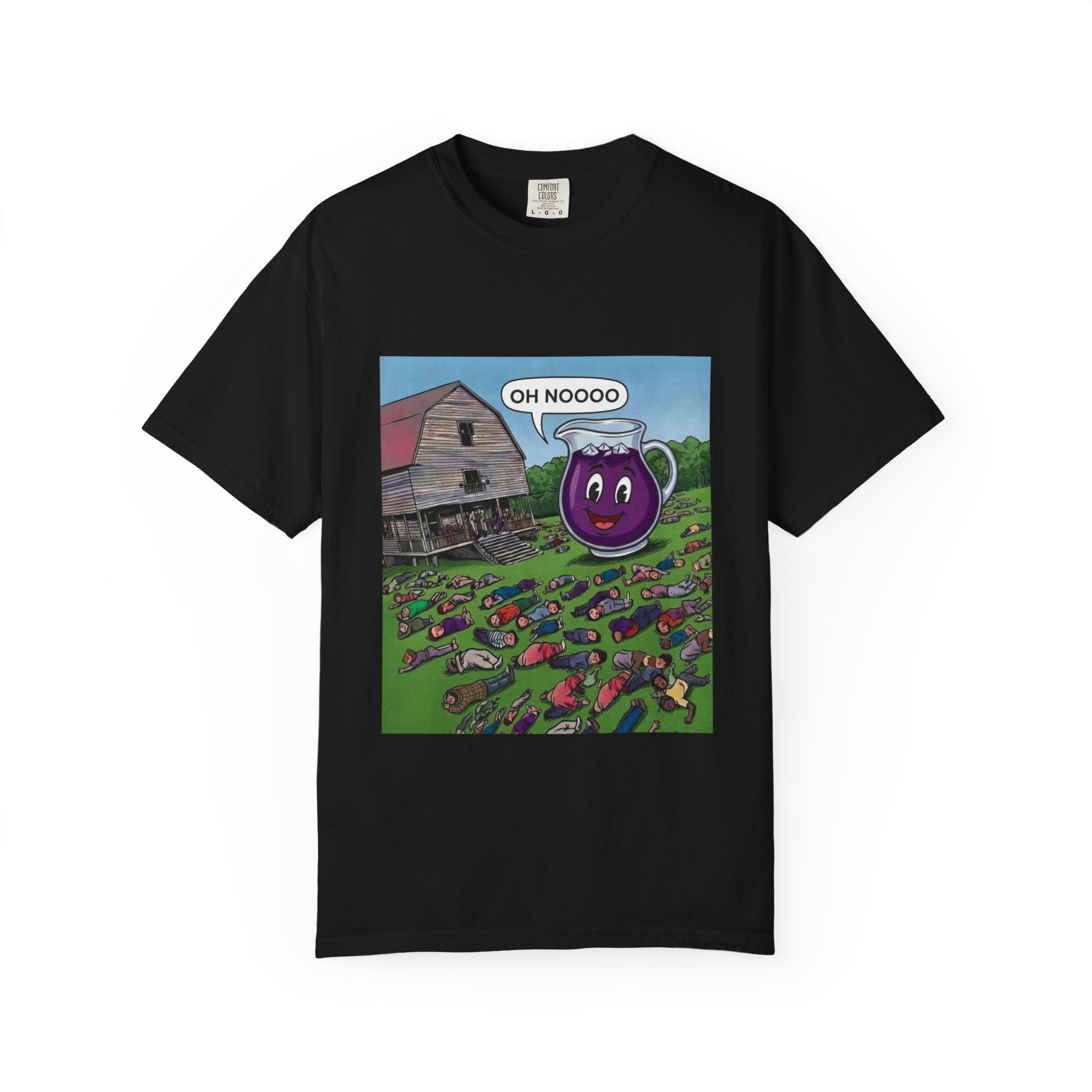Vintage Farmyard Tee — 'Oh Noooo' Grape Mug Comic T-Shirt